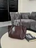 Bolso de ala de color sólido versátil de cuero de grano superior para mujer, nuevo bolso de hombro y axila de gran capacidad, bolso tote de moda