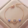 Retención de Color Galvanizado Ojo de Diablo Trébol de Cuatro Hojas Ojo de Diamante Pulsera Moda Femenina Simple Comercio Electrónico Transfronterizo Joyería Comercio Exterior