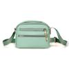Bolso bandolera pequeño para mujer, novedad de 2024, de tela de nailon impermeable con múltiples cremalleras, bolso cuadrado pequeño y portátil.