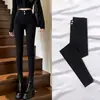 Leggings Negros Ropa de Abrigo para Mujer Primavera Otoño Invierno Cintura Alta Elásticos Adelgazantes Tallas Grandes Forro Polar Engrosados Ajustados Skinny Pantalones de Lápiz