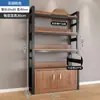 Estante de Almacenamiento de Tablero con Agujeros Laterales Estante de Almacenamiento Multicapa Exhibidor de Productos Vitrina Estante Isla para Tabaco y Vino de Supermercado con Puerta
