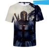 Camiseta de Caballero Templario para Hombre Camiseta Impresión 3D Caballero Temp