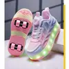 Venta Directa de Verano Transfronteriza Zapatos de Patín para Niños Zapatos de Patín para Niños Fábrica Zapatos de Patín de Cuatro Ruedas Zapatos de Patín para Niñas con Luces