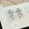 2025 Nuevos Pendientes Elegantes de Lujo con Lazo y Cinta, Forma de Gota de Agua, Microincrustados con Circonita, Lujo Accesible, Estilo de Celebridad, Pendientes Exquisitos