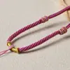 Colar Pingente Cordão Trançado à Mão DIY Fio Dourado Estilo Chinês Fio para Pendurar Jade Fivela de Segurança Pixiu Atacado