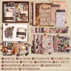 Caixa de Presente de Material para Diário de Jardim Dreamweaver Conjunto de Cadernos Artísticos Vintage Papel Base Adesivos Ingleses Pré-Cortados