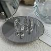 Aretes de Plata Esterlina S925 con Patrón de Zirconia Ins Elegantes de Alta Gama Versátiles Sencillos Moda Lujo Accesible Nicho