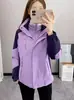 Chaqueta Desmontable 3 en 1 para Mujer 2026 Nueva Otoño e Invierno Exterior Cortavientos con Forro Polar Interior