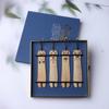 Nuevo marcapáginas de gato, estilo literario retro, de madera maciza, caja de regalo, exquisito regalo de gato de dibujos animados