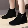 Novas botinhas de acabamento fosco, botas casuais femininas de cano curto, salto baixo, antiderrapantes, bico redondo, botas estilo Martin, coleção outono/inverno 2026, botas femininas de algodão com forro de lã