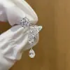 Hermoso Clavo de Hueso de Oreja con Forma de Ala de Ángel Estilo Dulce Fresco Chica Picante Nicho Exquisito Súper Brillante Diseño Único Pendientes Versátiles para Mujer