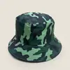 Novo Chapéu de Pescador Americano Tie-Dye Camuflado Colorido Dupla Face Masculino e Feminino Retro Protetor Solar Viagem Moda Chapéu Balde Atacado