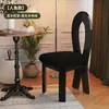 Cadeira de Jantar Vintage em Madeira Maciça Estilo Francês, Cadeira com Encosto de Designer Meio do Século, Cadeira para Toucador de Quarto Estilo Wabi-Sabi, Cadeira Chave