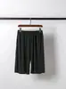 Pantalones Cortos de Seda Helada de Secado Rápido para Hombre, Verano Finos Deportivos con Aire Acondicionado para Dormir en Casa, Pantalones Cortos Casuales Grandes