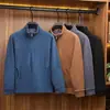 Chaqueta de polar para hombre de primavera y otoño, estilo juvenil, polar de doble cara, forro interior engrosado