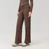 Calça esportiva flare com sensação de pele, retentora de calor, solta, modeladora, com drapeado, calça esportiva para atividades ao ar livre, corrida, yoga, calça de perna reta