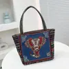 Comercio Exterior al por Mayor Nuevo Bolso Étnico de Elefante Matai para Mujer Bolso de Mano Simple para el Trabajo Bolso de Lona Bordado Bolso Pequeño Transfronterizo