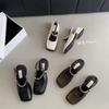 Sandalias de Mujer de Tacón Grueso con Punta Cerrada 2025 Nuevos Zapatos Mary Jane de Primavera/Verano con una Sensación Suave y Cómoda para Uso en Exteriores