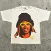 Camiseta de Hombre Tendencia Retro Estampado de Retrato Camiseta de Manga Corta
