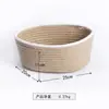 Cesto de Armazenamento Trançado de Corda de Cânhamo Escandinavo Cesta para Diversos de Grande Capacidade para Organização de Mesa Doméstica Brinquedos Lanches Frutas Cosméticos