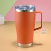Caneca Transfronteiriça Aço Inoxidável 304 Copo Térmico 20oz Formato de Cintura Dupla Camada Conserva Frio Copo de Carro com Alça Copo de Água