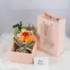 Nuevo Creativo Flor Seca Siempre Viva Gipsofila Clavel Rosa Flor de Jabón Ramo Caja de Regalo Siete Flores Regalo del Día del Maestro Comercio Exterior