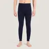 Calzoncillos largos de color liso para hombre, holgados, de cintura alta, finos para primavera y otoño, calzoncillos largos para adulto, leggings de ropa interior para hombre