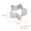 En Stock Anillo Perforado de Acero Inoxidable 430 Forma de Estrella para Tarta Anillo de Mousse Francés Anillo para Tarta de Queso Molde de Estrella de Cinco Puntas para Hornear