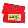 Envelope Vermelho com Nota de Ouro Puro 999, Fique Rico Imediatamente, Nota Comemorativa de 100 Yuan, Feliz Aniversário, Nota de Papel Alumínio Dourado, Celebração de Loja na Véspera de Ano Novo