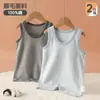 Camiseta interior sin mangas de algodón cepillado para niños, unisex, ropa interior térmica cálida, adecuada para niños pequeños y niños pequeños, capa base ajustada