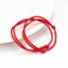 Pulseira de Corda Vermelha Tecida à Mão para o Ano da Vida Bênção Étnica Nó de Corda Vermelha Pulseira de Puxar Joia de Pulseira