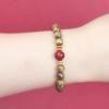 Pulseira de Sândalo Verde Design Original Buxo Lótus Sândalo Vermelho Pulseira Xiangyun Pulseira de Sândalo Personalizada
