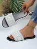 Comercio Exterior Tallas Grandes Zapatillas Planas Casuales para Mujer Punta Redonda Cinta Slip-on Zapatillas Perezosas para Zapatillas