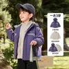 Abrigo de invierno estilo europeo para niños, impermeable, forrado de polar, ropa nueva para niños, conjunto de invierno cálido para niños y bebés