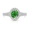 Anillo de Huevo de Paloma con Corte Flor de Hielo de Diamante de Alto Carbono de Piedra Preciosa de Color Más Vendido Transfronterizo, Anillo de Moda y Sencillo Chapado en Oro, Dropshipping para Transmisiones en Vivo