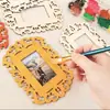 Colgante de Madera sin Terminar Marco de Fotos Manualidades de Madera para Pintar para Decoraciones del Hogar Fiesta de Cumpleaños
