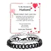 Conjunto de Cadena Cubana con Circonita Incrustada en Forma de Corazón para Pareja Anillo y Pulsera de Acero Inoxidable Lisos Regalo de San Valentín