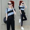 Traje Deportivo Verano Nuevo Estilo Coreano Holgado Talla Grande para Mujer Manga Corta Moda Running Casual Conjunto de Dos Piezas