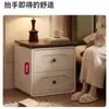 Mesita de Noche para Dormitorio del Hogar 2026 Nuevo Modelo Estilo Vintage Crema Estante de Almacenamiento de Mesita de Noche Gabinete de Almacenamiento