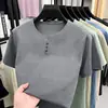 Verano 2026 Nueva Camiseta de Manga Corta para Hombre Joven y de Mediana Edad Cuello Redondo Moda Casual Simple Top de Manga Corta