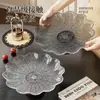 Plato de Frutas Estilo Nórdico de Lujo Ligero, Mesa de Centro para Sala de Estar de Gama Alta, Dulcero, Plato Alto Transparente para Frutas, Bandeja de Hotel