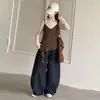 Conjunto de ropa de otoño para niñas: Conjunto de dos piezas para niñas: top tipo camiseta de manga larga con empalme de imitación de dos piezas y pantalones casuales, moderno