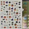 Pegatinas para Uñas Europeas y Americanas Halloween Repujadas Transfronterizas Fantasma Calabaza Patrón Pequeño Pegatinas para Uñas Infantiles Modelo Sl