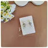 Pendientes de Clip de Perlas Artificiales de Moda, Frescos y Sencillos para Mujeres Sin Perforaciones, con un Toque de Lujo Ligero y de Alta Gama, Exquisitos Pendientes con Colgante de Cristal de Aleación