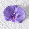 Cabeza de flor de orquídea mariposa, simulación de flores, accesorios de pared, flores DIY, decoración de boda hecha a mano, flor, solapa, horquilla, tocado, material
