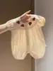 Ropa para Bebé Niña Estilo Princesa Recién Nacido Delgado Transpirable Mameluco Triángulo Verano Infantil Gasa Algodón Puro Body