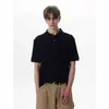 Camiseta Básica de Malha de Manga Curta com Gola Redonda, Respirável, Três Cores, Cristal, Estilo Americano Retrô Old Money, Versão Boxy para Homens
