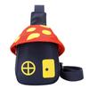 Bolsa de peito infantil fofa em formato de cogumelo, nova bolsa de ombro para jardim de infância, bolsa transversal casual para viagem ao ar livre