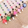 Llavero de color coreano transfronterizo con forma de hongo, joyería, resina de dibujos animados, ojo de diablo creativo, accesorio para bolso, colgante