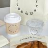 Xícara de café descartável pet de alta permeabilidade 260ml American latte sujo take-out comercial tamanho pequeno copo de bebida fria imprimir log